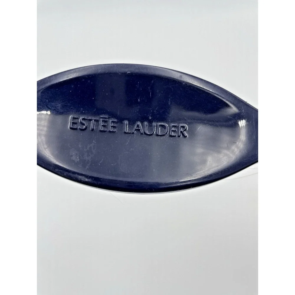 Estee Lauder Hair Brush Ball Tipped‎ Dark Blue Plastic Small Travel Purse 6.5